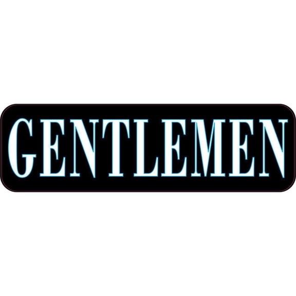 10in x 3in Gentlemen Restroom Sticker