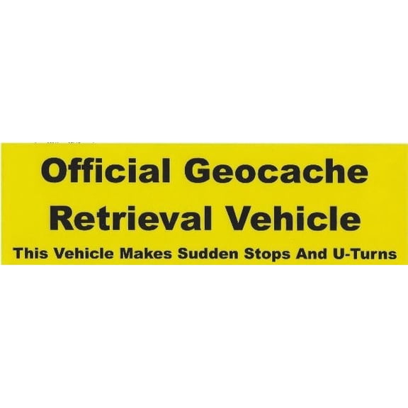 10in x 3in Geocache Retrieval Vehicle Bumper Stickers Geocaching Car Window Decals