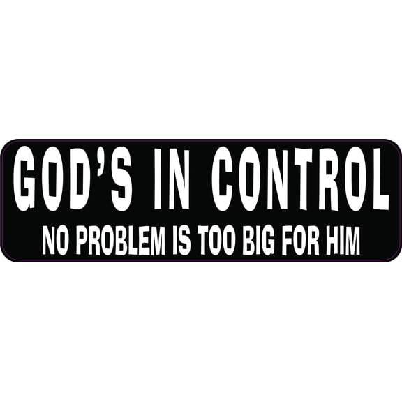 10in x 3in Gods in Control Vinyl Sticker