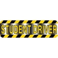 thumbnail image 1 of 10in x 3in Gray Student Driver Bumper Sticker Vinyl Window Caution Decal, 1 of 1