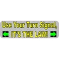 thumbnail image 1 of 10in x 3in Gray Use Your Turn Signal Bumper Sticker Vinyl Vehicle Stickers, 1 of 1