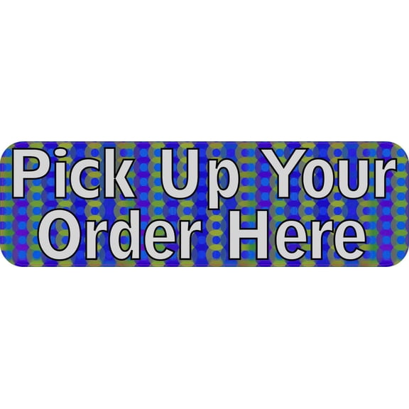 10in x 3in Green Pick Up Your Order Here Magnet Magnetic Sign Business