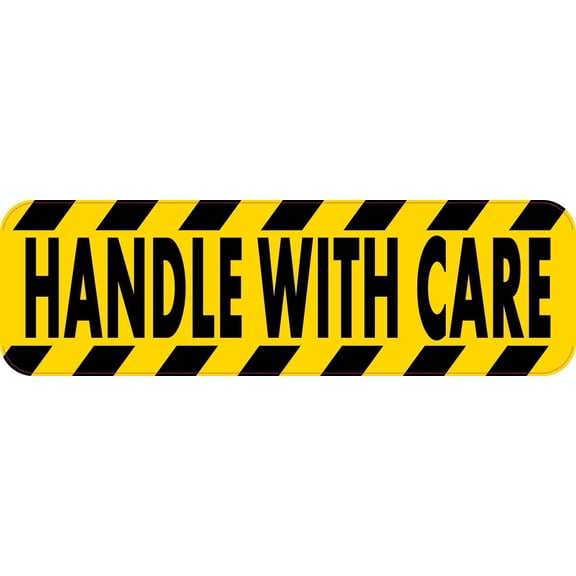 10in x 3in Handle With Care Sticker
