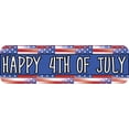 thumbnail image 1 of 10in x 3in Happy 4th of July Bumper Sticker Vinyl Truck Window Car Decal, 1 of 1