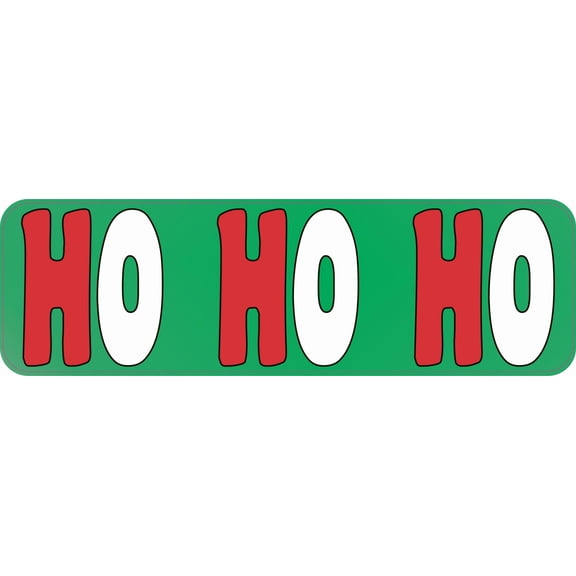 10in x 3in Ho Ho Ho Christmas Vinyl Bumper Sticker Decal Window Stickers Decals