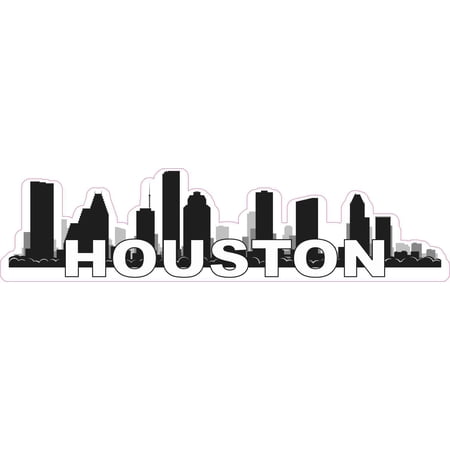 10in x 3in Houston Skyline Sticker