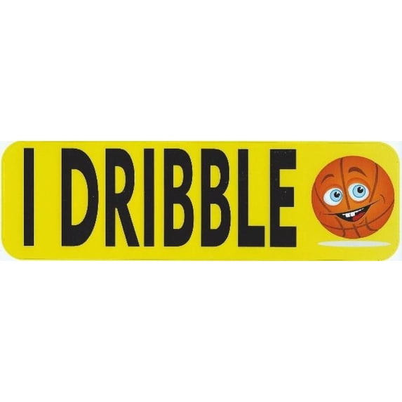 10in x 3in I Dribble Basketball Bumper Sticker Window Decal Stickers Car Decals