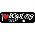 thumbnail image 1 of 10in x 3in I Love Bowling Bumper Sticker Vinyl Vehicle Sports Decal Sticker, 1 of 1