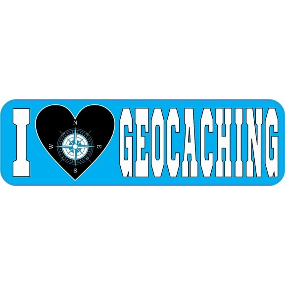 10in x 3in I Love Geocaching Bumper magnet Geocache magnets Car magnetic