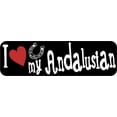 thumbnail image 1 of 10in x 3in I Love My Andalusian Magnet Car Door Magnetic Truck Magnets, 1 of 1