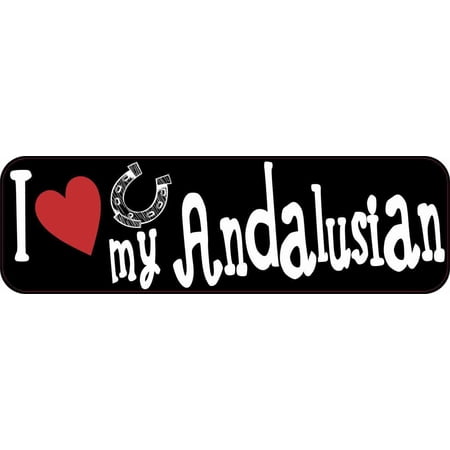 10in x 3in I Love My Andalusian Magnet Car Door Magnetic Truck Magnets
