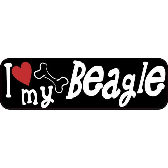 10in x 3in I Love My Beagle Magnet Car Door Magnetic Truck Magnets