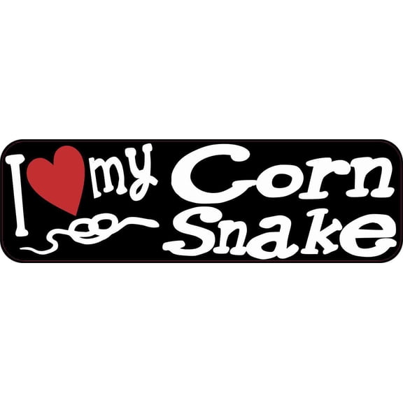 10in x 3in I Love My Corn Snake Bumper Sticker Vinyl Truck Window Decal