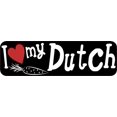 thumbnail image 1 of 10in x 3in I Love My Dutch Rabbit Bumper Sticker Vinyl Truck Window Stickers, 1 of 7