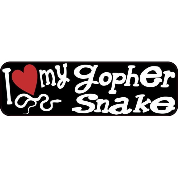 10in x 3in I Love My Gopher Snake Bumper Sticker Vinyl Truck Window Decal