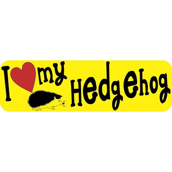 10in x 3in I Love My Hedgehog Bumper Sticker Vinyl Truck Window Pet Decal