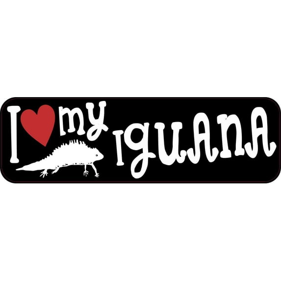 10in x 3in I Love My Iguana Bumper Sticker