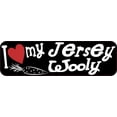 thumbnail image 1 of 10in x 3in I Love My Jersey Wooly Rabbit Bumper Sticker Vinyl Pet Stickers, 1 of 1
