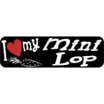 thumbnail image 1 of 10in x 3in I Love My Mini Lop Rabbit Bumper Sticker Vinyl Truck Window Decal, 1 of 1