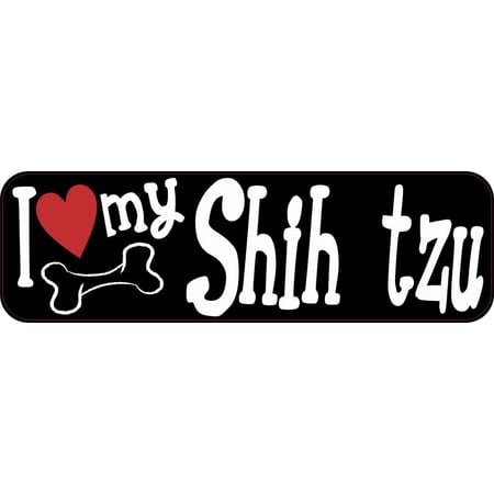 10in x 3in I Love My Shih Tzu Magnet Car Door Magnetic Truck Dog Magnets