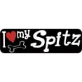 thumbnail image 1 of 10in x 3in I Love My Spitz Bumper Sticker Vinyl Car Window Decal, 1 of 1
