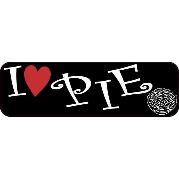 StickerTalk I Love Pie Vinyl Sticker, 10 inches x 3 inches