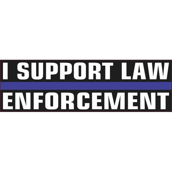 StickerTalk I Support Law Enforcement Vinyl Sticker, 10 inches x
