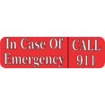 thumbnail image 1 of 10in x 3in In Case Of Emergency Call 911 Sticker, 1 of 2