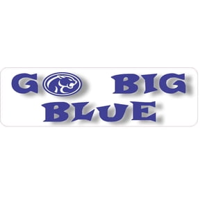10x3 In-Text Cougar Go Big Blue Magnet Vinyl School Mascot Bumper Magnets