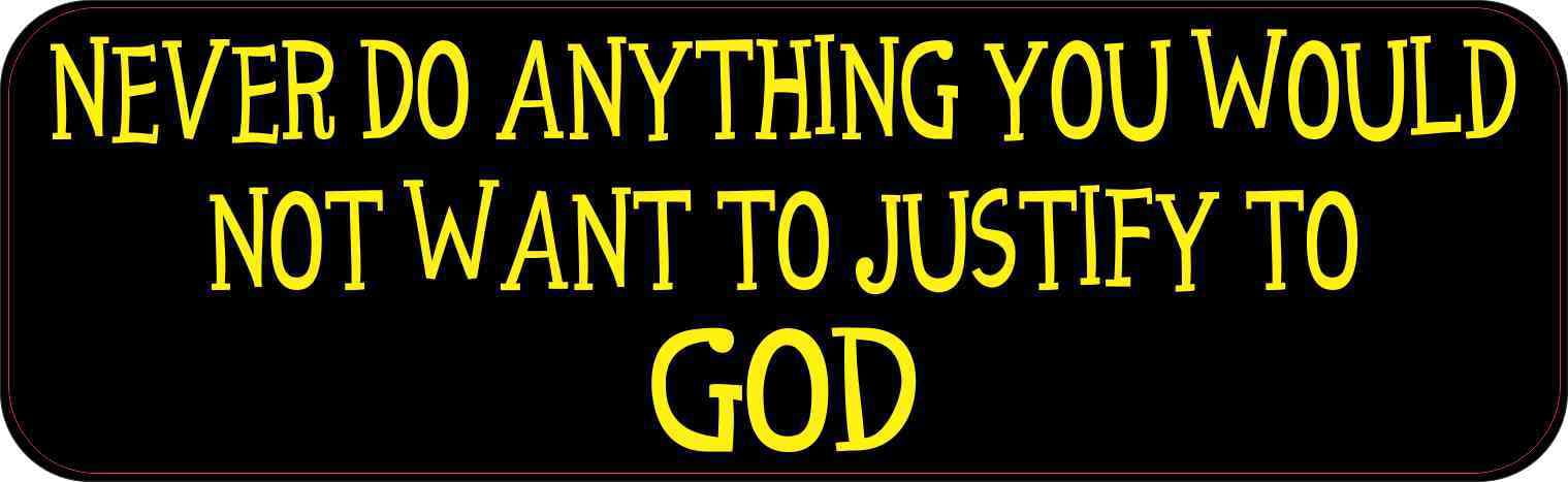 10in x 3in Justify to God Bumper Sticker - Walmart.com