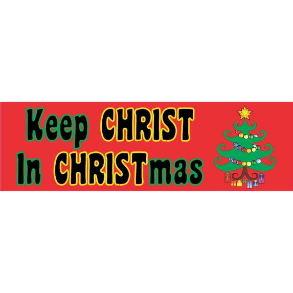 StickerTalk Keep Christ in Christmas Magnet, 10 inches x 3 inches