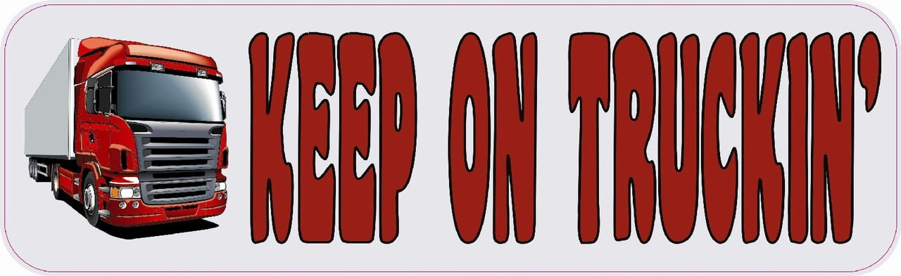 10in x 3in Keep on Truckin Bumper Sticker Decal Vinyl Car Window ...