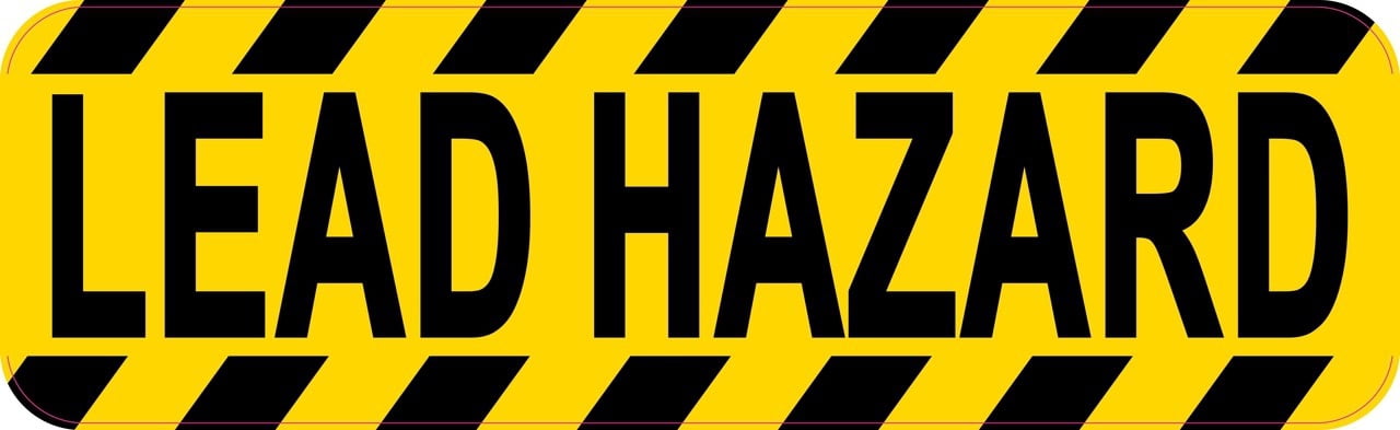 Lead Flagger Sticker 10in x 3in Lead Hazard Sticker - Walmart.com