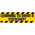 thumbnail image 1 of 10in x 3in Learning to Drive A Stick A Stickshift Sticker, 1 of 1