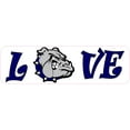 thumbnail image 1 of 10in x 3in Love Blue Bulldog Magnet, 1 of 3