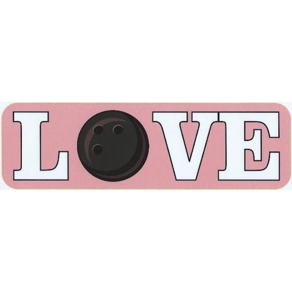 10in x 3in Love Bowling Bumper Sticker Window Decal Stickers Vinyl Decal Stickers