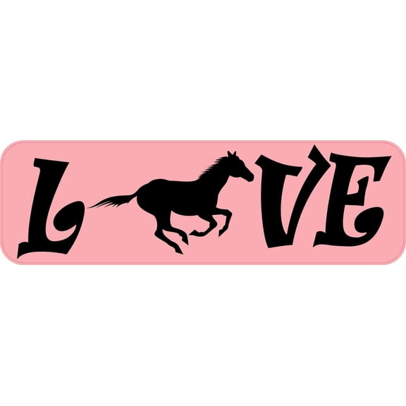 10in x 3in Love Horse Magnet Magnetic Animal Magnets