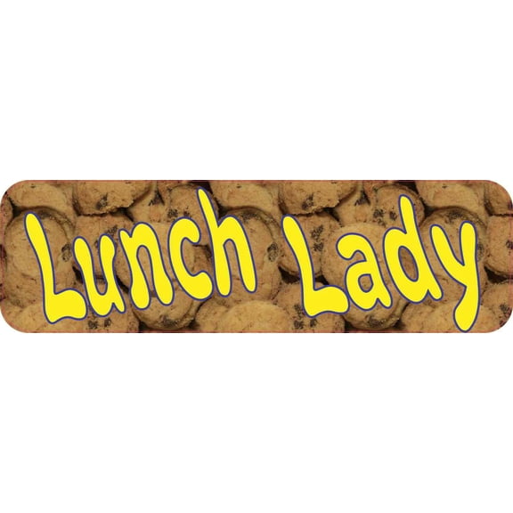 10in x 3in Lunch Lady Bumper Sticker Truck Window Decal Stickers Car Vinyl Decals