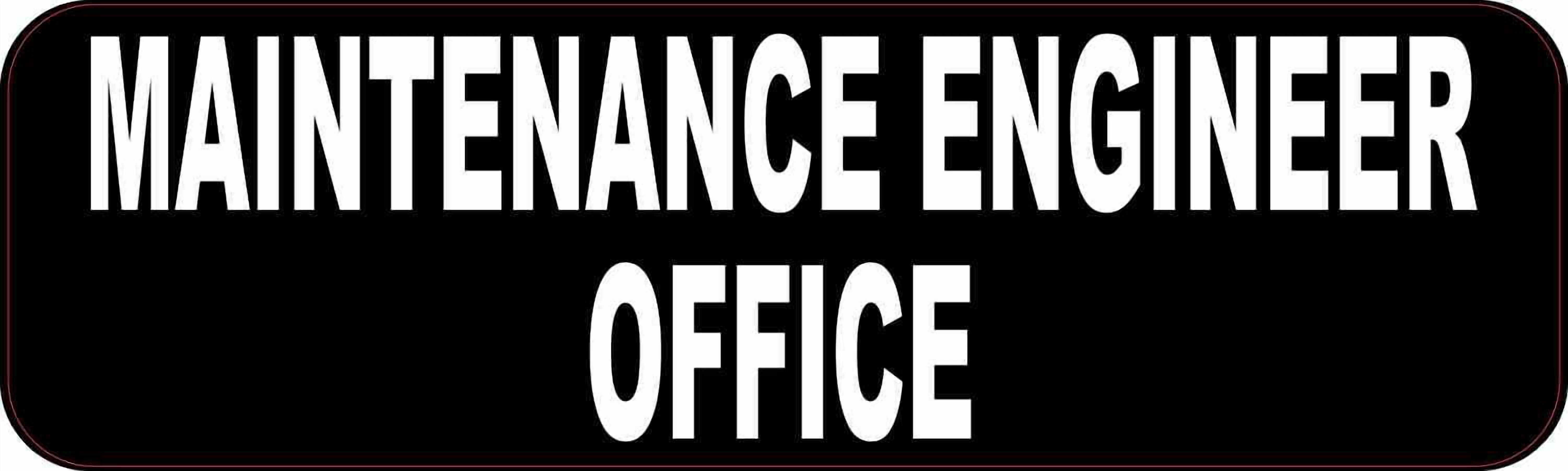 StickerTalk Maintenance Engineer Office Vinyl Sticker, 10 inches x 3 ...