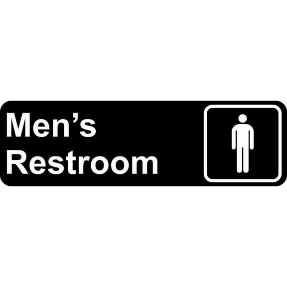 10in x 3in Men's Restroom Sticker Vinyl Door Sign Decal Business Stickers