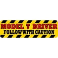 thumbnail image 1 of 10in x 3in Model T Driver Magnet Magnetic Caution Car Truck Bumper, 1 of 1