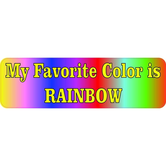 10in x 3in My Favorite Color Is Rainbow Magnet
