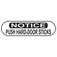 thumbnail image 1 of 10in x 3in Oblong Notice Push Hard Door Sticks Sticker, 1 of 2