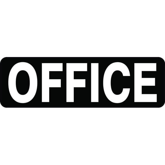 10in x 3in Office Vinyl Sticker