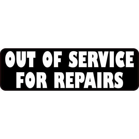 10in x 3in Out Of Service Sticker Vinyl Business Sign Decal Stickers Signs