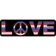 thumbnail image 1 of 10in x 3in Patriotic Love Peace Magnet Vinyl Magnetic Vehicle Bumper, 1 of 1