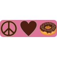 thumbnail image 1 of 10in x 3in Peace Love Donuts Magnetic Sign Vehicle Magnet, 1 of 1