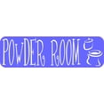 thumbnail image 1 of 10in x 3in Periwinkle Powder Room Sticker Vinyl Bathroom Decal Stickers, 1 of 1
