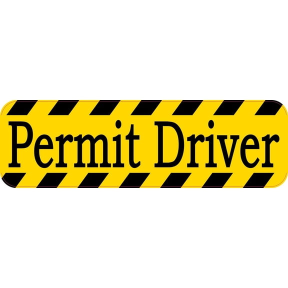 10in x 3in Permit Driver Sticker