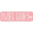 thumbnail image 1 of 10in x 3in Pink Powder Room Sticker, 1 of 1